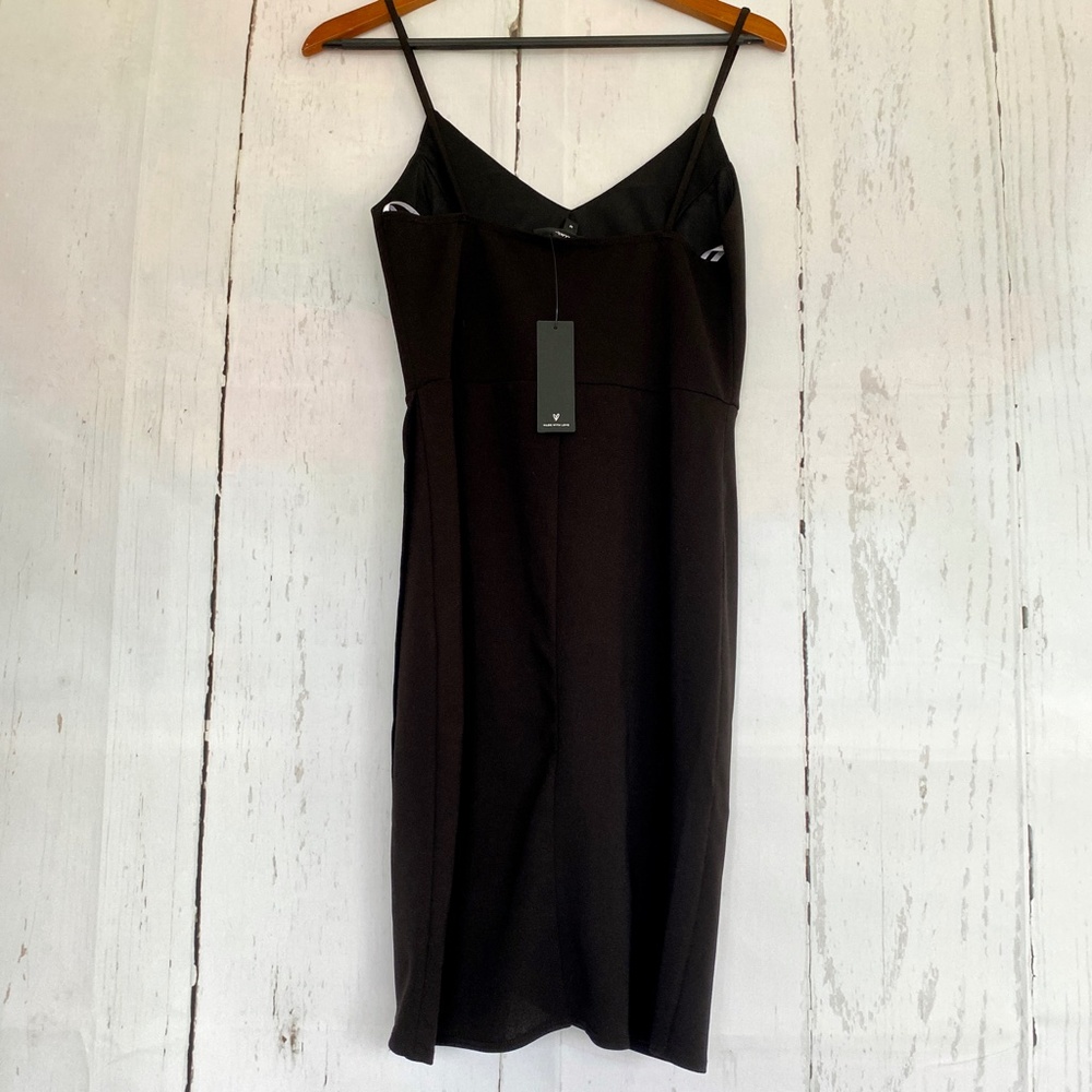 NWT LULUS Forever Your Girl Black Bodycon Dress M - Picture 4 of 8